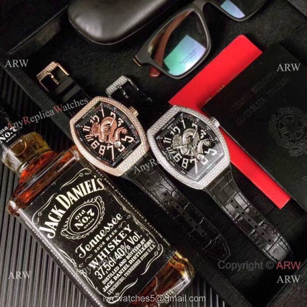 Replica Franck Muller Vanguard limited Edition Dragon King Watch SS Diamond 2