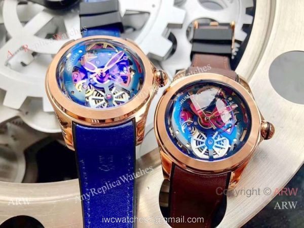 New Replica Corum Watches Corum Bubble Squelette Rose Gold Skeleton Dial 2