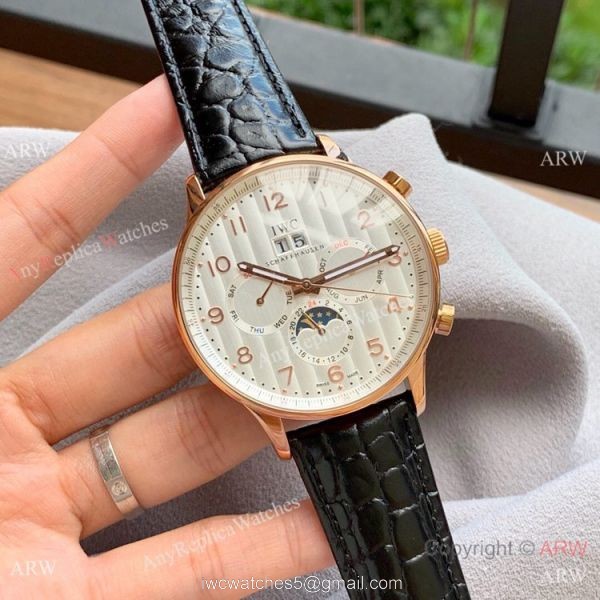 Copy IWC Portofino Grand Complication SS White Dial Watch Best Quality 2