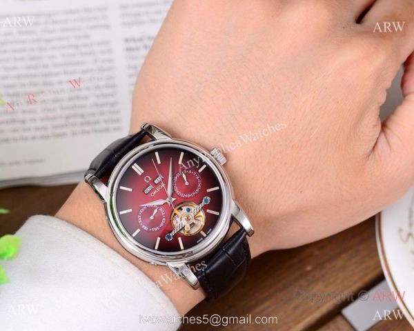 Buy Replica Omega Grand Complications Watches SS Brown Leather Strap 2