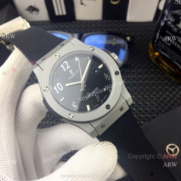 New Replica Hublot Classic Fusion Sand Case Silver Dial Watch 2