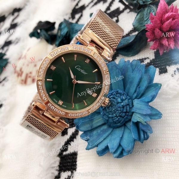 New Copy Cartier Pasha de Black Dial Rose Gold Watch 35mm Women 2