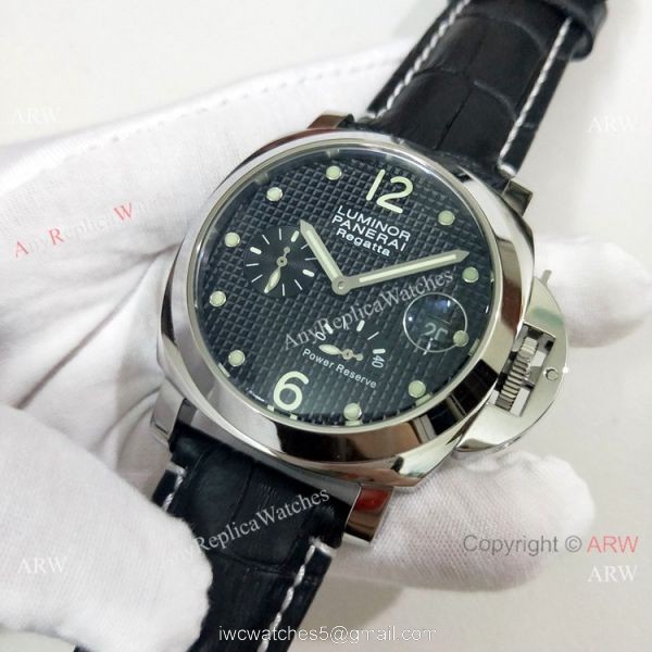 Best Quality Replica Panerai Luminor Power reserve Regatta PAM222 Watch Black Dial 2