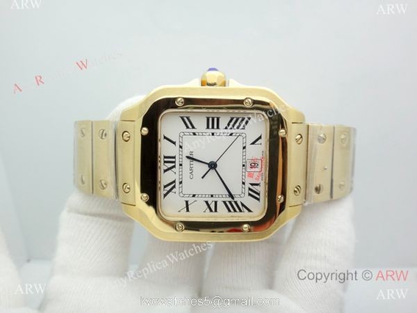 New Replica Cartier Santos de All Gold Watch 39mm or 35mm 2