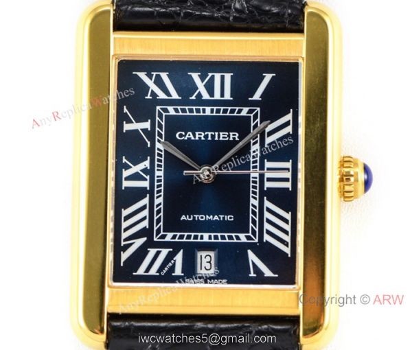 (ER) Cartier Tank Solo W5200027 Automatic Black Roman Dial Watches Super Clone 2