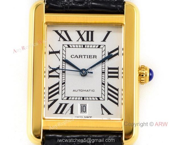 (ER) Swiss Grade Copy Cartier Tank Solo W5200027 Yellow Gold Watch 31mm 2