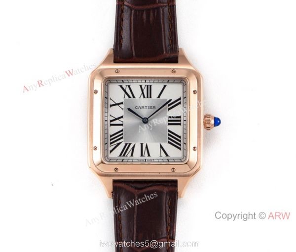 Swiss 9015 Cartier Santos-Dumont Rose Gold Watch New Cartier Watches 2