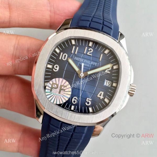 PF Factory V2 Patek Philippe Aquanaut SS Blue Dial Watch Super Clone 2