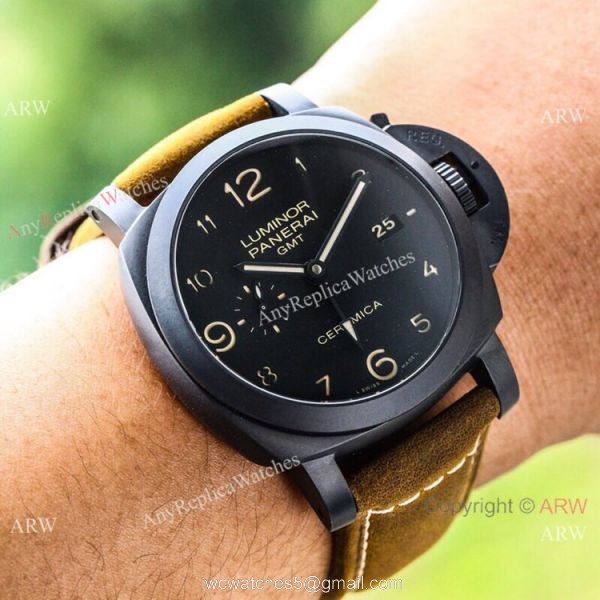 (VS) Swiss Copy Panerai Luminor GMT 1950 Ceramica PAM 441 Watch 2