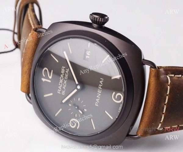 (VS) Swiss Copy Panerai Radiomir BLACK SEAL 45mm Watch Black PVD 2