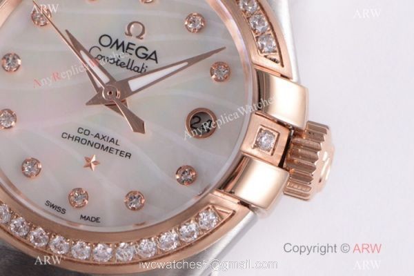 Omega Constellation 2-Tone Rose Gold 8521 Watch Super Clone 2
