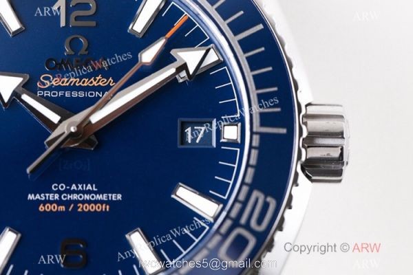 (VS) Omega Seamaster Super Clone Watch Planet Ocean 600M Blue Dial Blue Ceramic 43.5mm 2