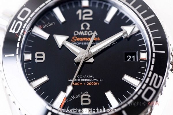 (VS) Omega Seamaster Super Clone Watch Planet Ocean 600M Ss Black Ceramic 43.5mm 2