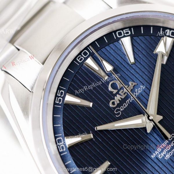 (VS)Swiss Grade Omega Seamaster Aqua Terra Copy 8500 watch Stainless Steel Blue Dial 2