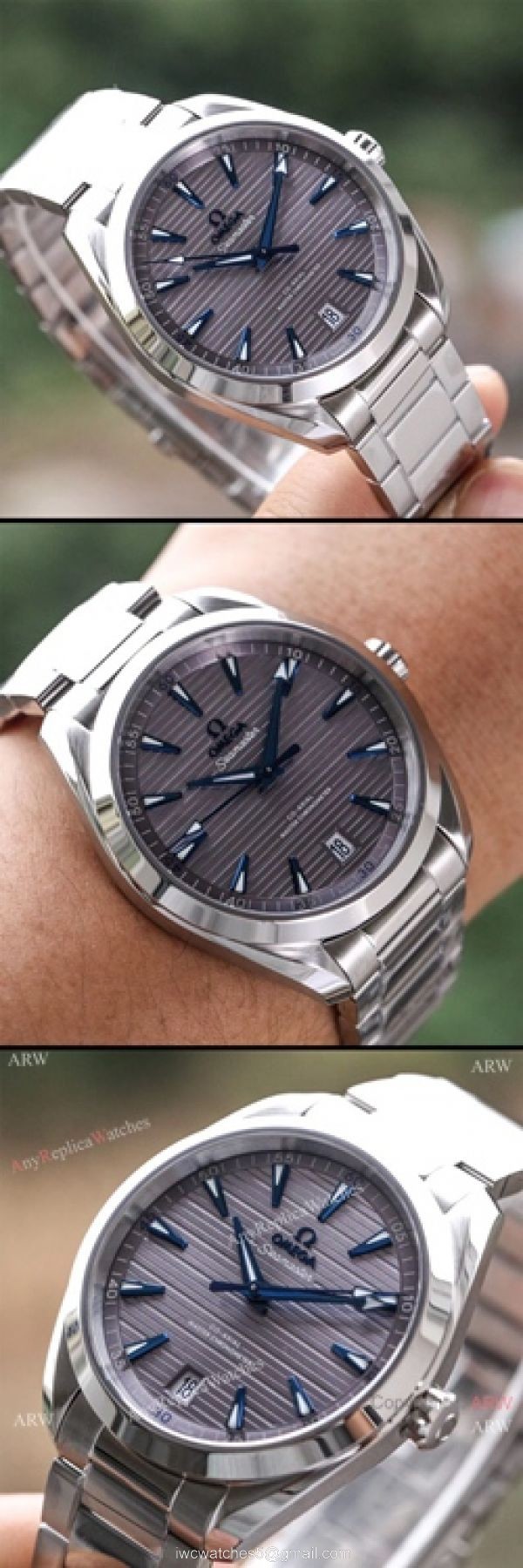 Swiss Grade 1 Omega Seamaster Aqua Terra Master 150m SS Gray Dial VSF 8900 Watch 2
