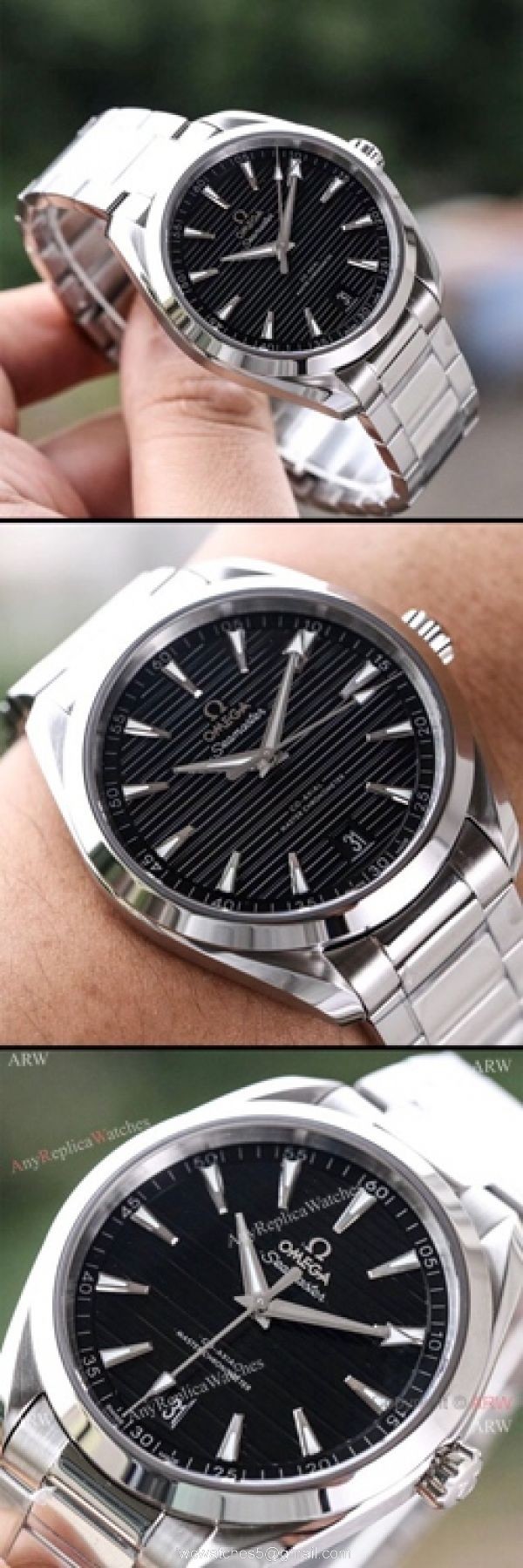 (VSF) Swiss Omega Seamaster Aqua Terra Copy Watch Black Face Watch 41mm 2