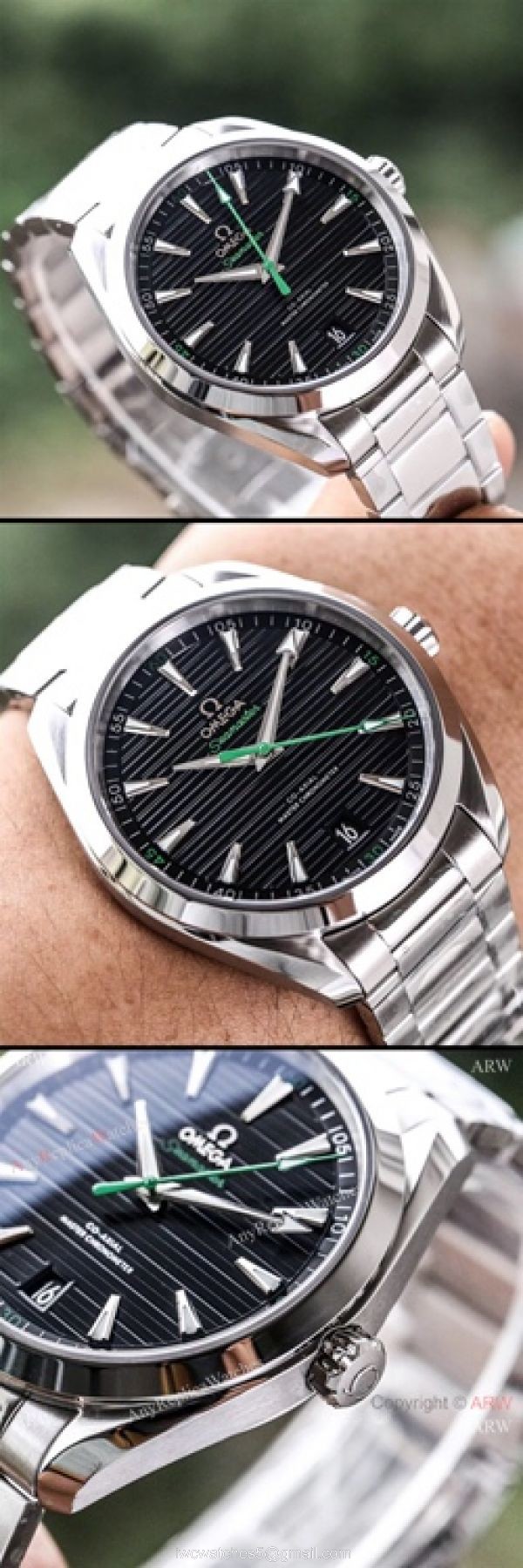 VS Factory Omega Seamaster Aqua Terra Master 150m Replica Watch Black Dial Nato Strap 2