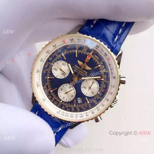 JF Factory Breitling Navitimer 01 Men Watch Blue Dial Two Tone 2