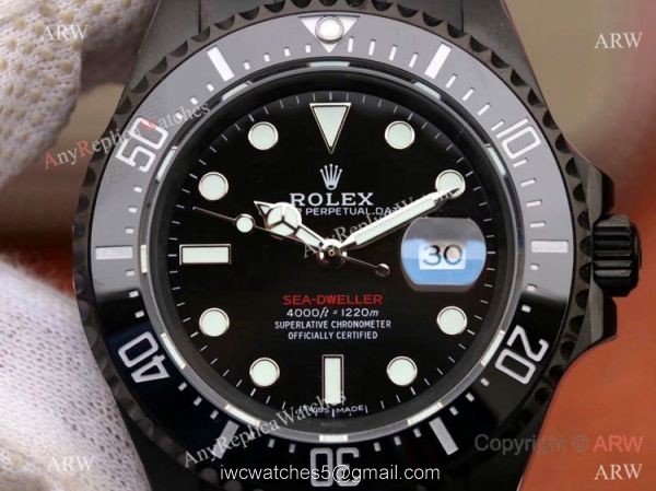 Swiss ETA2824 Rolex Sea Dweller 50th Anniversary Replica Watch Blacksteel 2