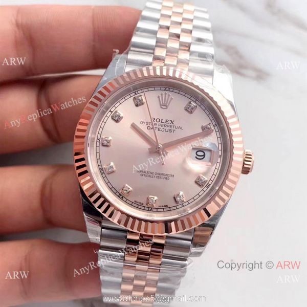 (EW) Swiss Copy Rolex Datejust II 41 2-Tone Rose Gold Jubilee Watch 126331 2
