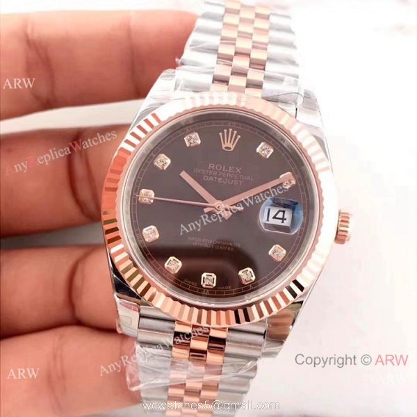 EW Factory Rolex Datejust II 41 Chocolate Face Jubilee Bracelet Watch 2