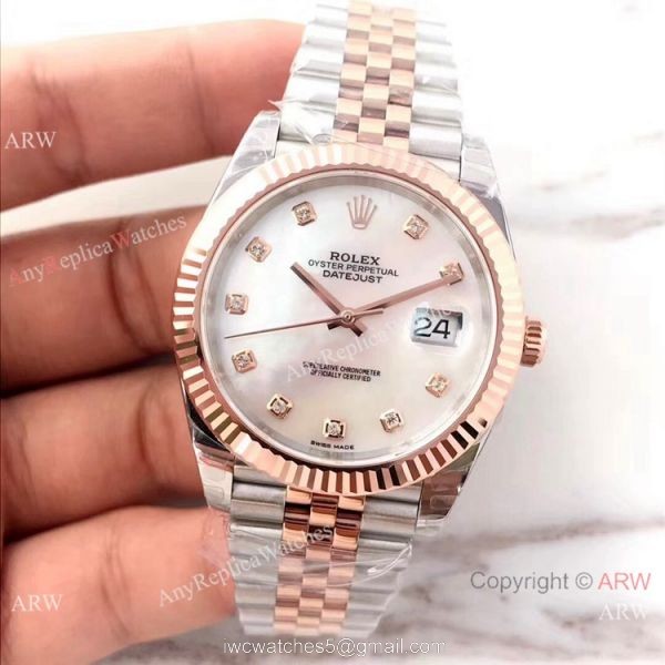 EW Replica Rolex Datejust II 2-Tone Rose Gold Jubilee MOP Dial Watch Rolex EW Factory 2