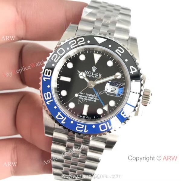(EW) Swiss ETA2836 Rolex Batman Replica Watch Ss Jubilee Strap 2