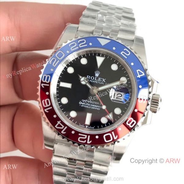 (EW) Rolex GMT-Master II Pepsi 126710BLRO Stainless Steel Watch Swiss ETA2836 2