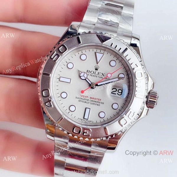 Highest Quality Replica Stainless Steel White Dial Rolex Yacht Master ?r Watch 2