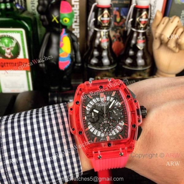 Fake Hublot Geneve Big Bang Black Unico Sapphire VK Chronograph Watch 2