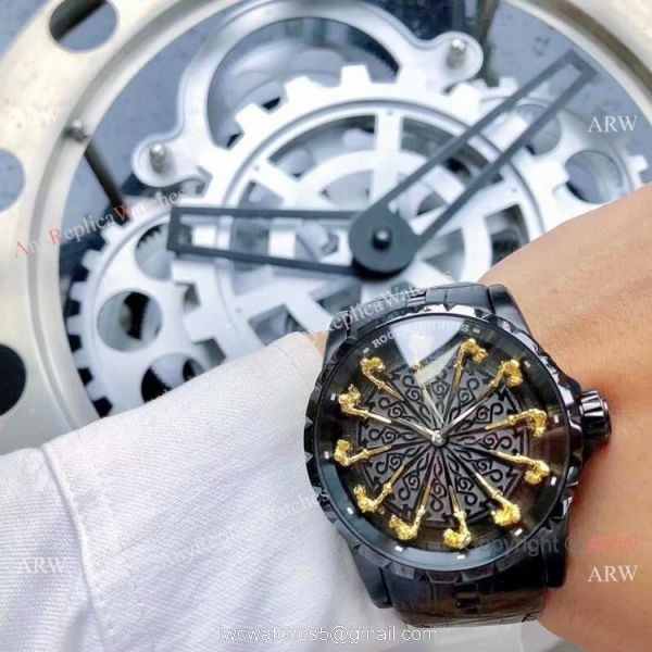 New Copy Roger Dubuis Excalibur RDDBEX0495 SS Gray Dial Watch 2