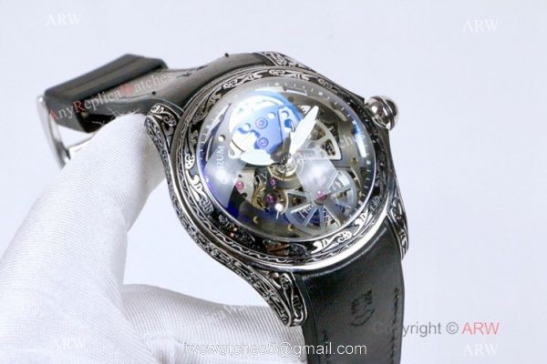 New Replica Corum Watches Corum Bubble Squelette SS Tattoo Watch 45mm 2