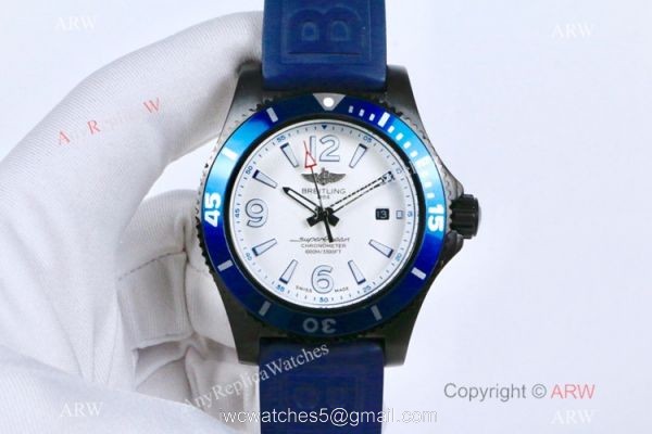New Fake Breitling Superocean II Blacksteel Rubber Strap Watches 2