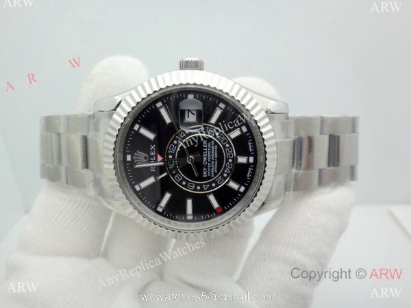 N9 Factory Replica Rolex Sky-Dweller Watch Black Dial 40mm 2