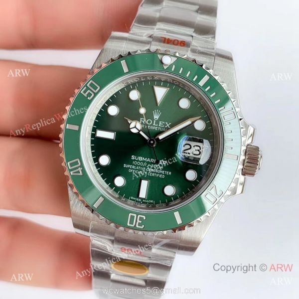 Noob Factory Rolex Submariner Hulk Replica Watch 904L 3135 Movement (V10 Version) 2