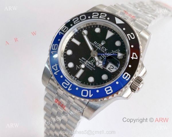 Noob Factory Rolex GMT Master II Blue Black Replica Watch 126710BLNR (V10) 2