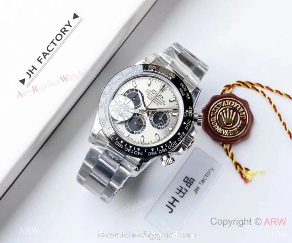 1:1 Swiss Rolex Cosmograph Daytona 4130 JH Factory Watch Silver or Gray Face 2