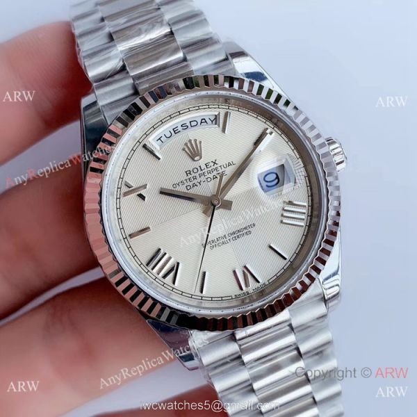 NEW Upgraded Replica Rolex Presidential Day Date II 3255 Cream Dial Watch V3 Version 2