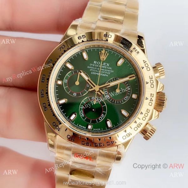 Noob Factory V8 904L Swiss 4130 Rolex Cosmograph Daytona Green Dial Chrono Replica Watch 2