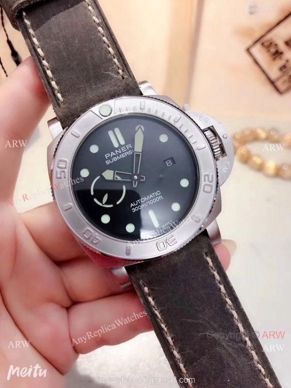 Panerai Luminor Submersible Mike Horn Edition SS Green Marker Watch PAM 985 2