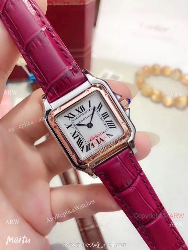 New Fake Cartier Panthere de Cartier Bracelet Two Tone Rose Gold 27mm 2