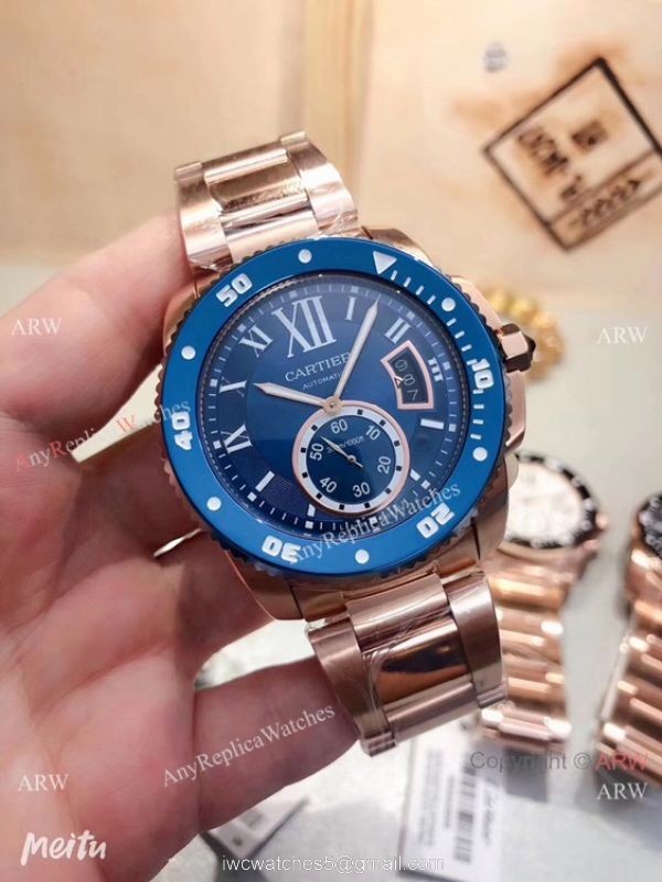Cartier Calibre De Diver Stainless Steel Black Bezel Watches Buy Imitation Watches from China 2