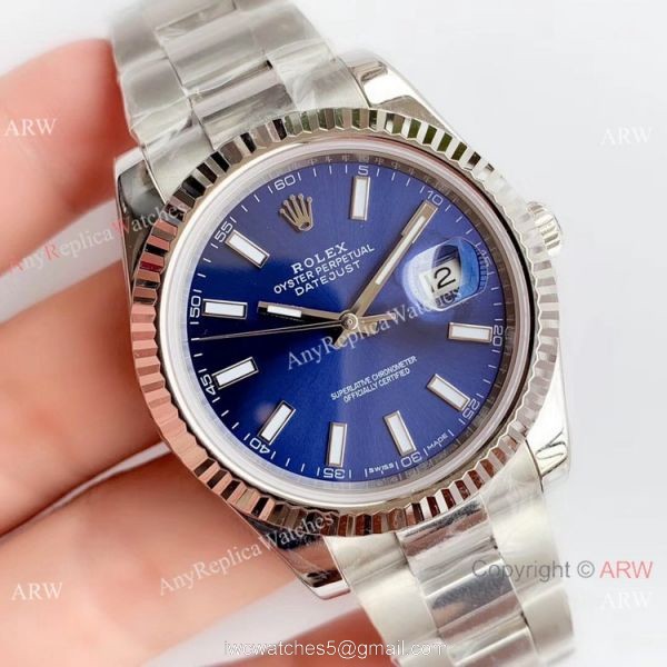 NEW Upgraded 3235 V3 Rolex Datejust 41 Stainless Steel Blue Dial Rolex Grade 1 Watch 2