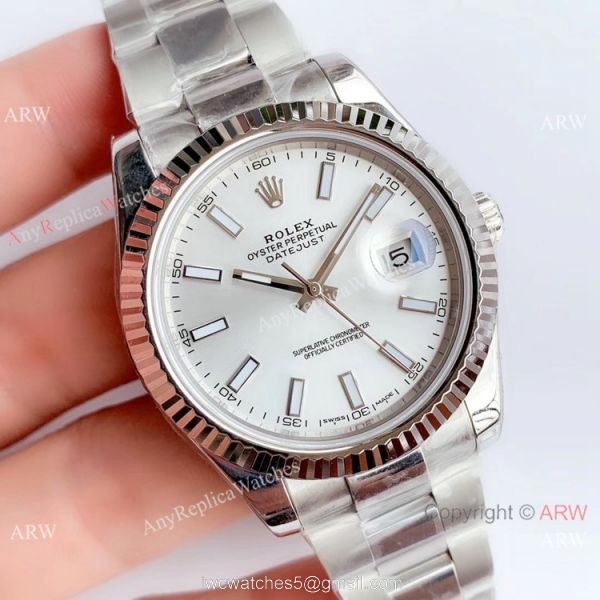 NEW Upgraded Swiss Copy Rolex Datejust II 3235 V3 Silver Face Watch 41mm 2