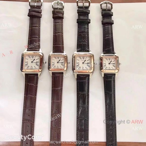 Japan Grade New Cartier Watches Cartier Santos Dumont 2 Tone Rose Gold 2