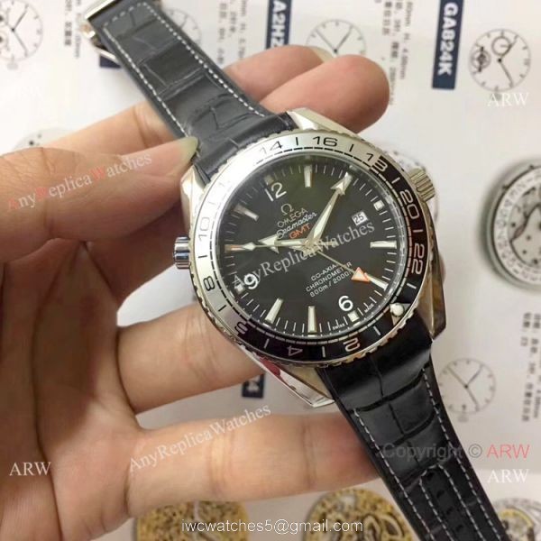 Omega Planet Ocean GMT 600m Blue Rubber Strap Omega Clone Watch 2