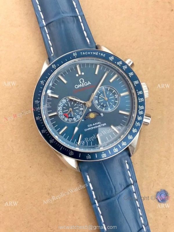 New Replica Omega Speedmaster Moonphase Automatic watch Brown Dial 2