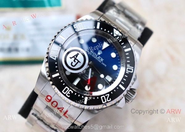 AJ Factory &8216;MAX Rolex Deepsea Blue Replica Watch 44mm 2