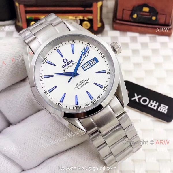 Omega Seamaster Aqua Terra Blue Dial Replica Watches Worldwide Shipping 2