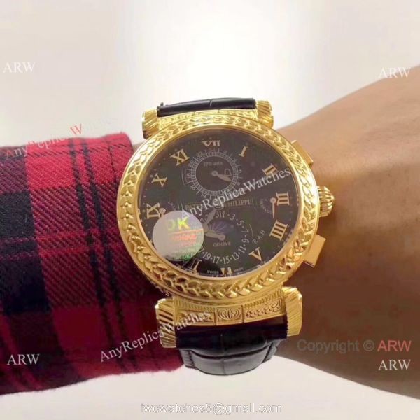 Buy Replica Patek Philippe Grandmaster Chime Men Watch Rose Gold Black Dial 2